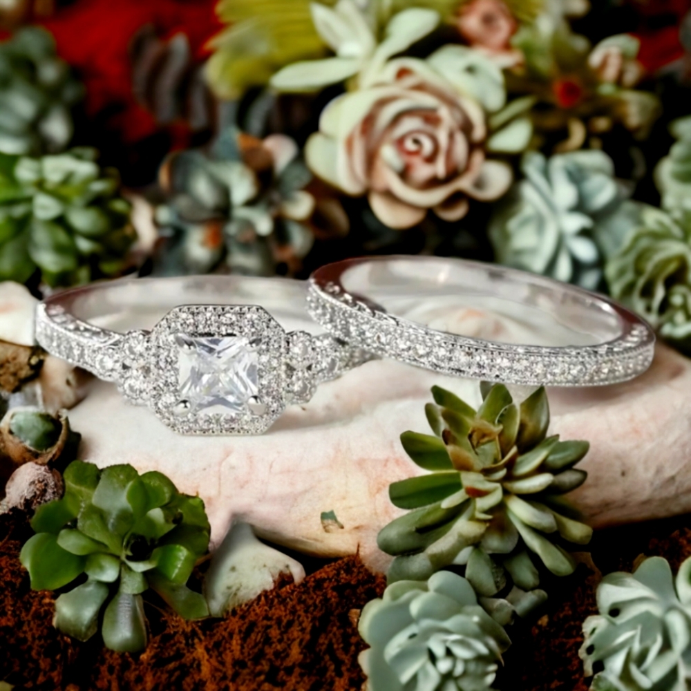 2 pcs/set Stunning Silver Ring